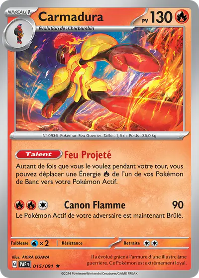 Image de la carte Pokemon Carmadura 015/91