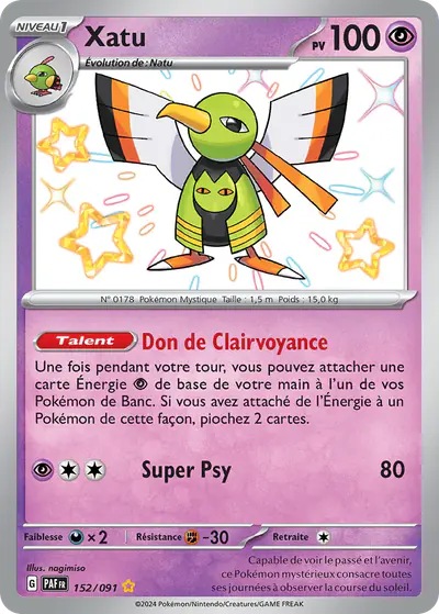 Image de la carte Pokemon Xatu 152/91