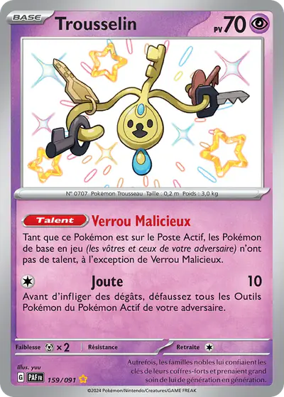 Image de la carte Pokemon Trousselin 159/91