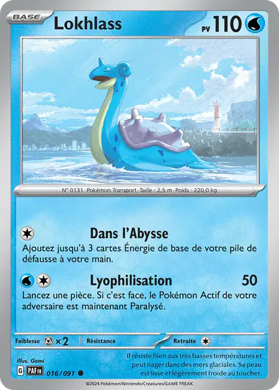 Image de la carte Pokemon Lokhlass 016/91