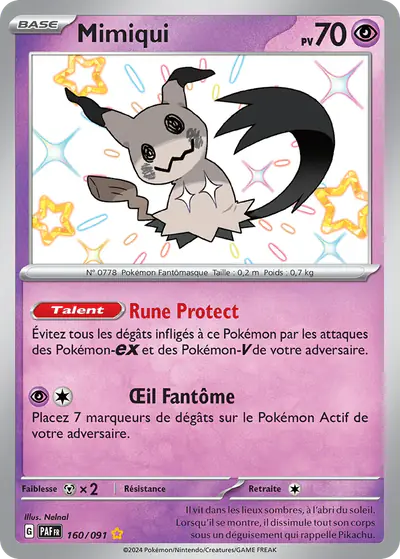 Image de la carte Pokemon Mimiqui 160/91