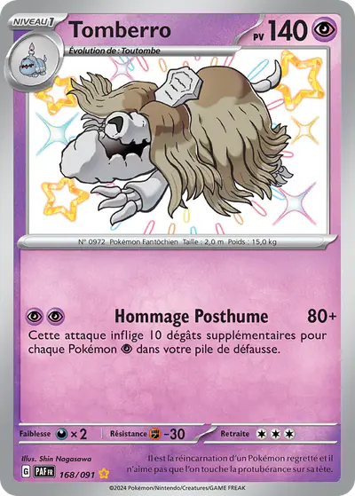 Image de la carte Pokemon Tomberro 168/91