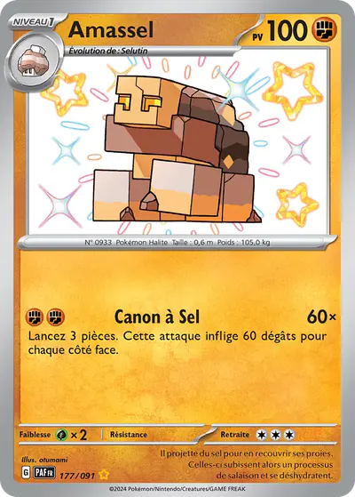 Image de la carte Pokemon Amassel 177/91