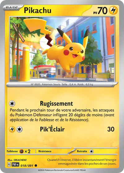 Image de la carte Pokemon Pikachu 018/91