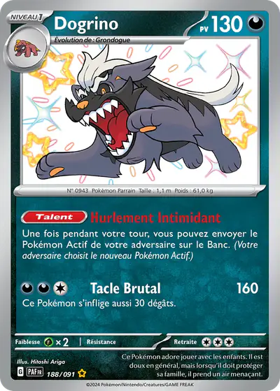 Image de la carte Pokemon Dogrino 188/91