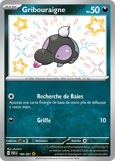 Image de la carte Pokemon Gribouraigne 189/91