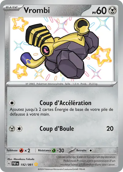 Image de la carte Pokemon Vrombi 192/91