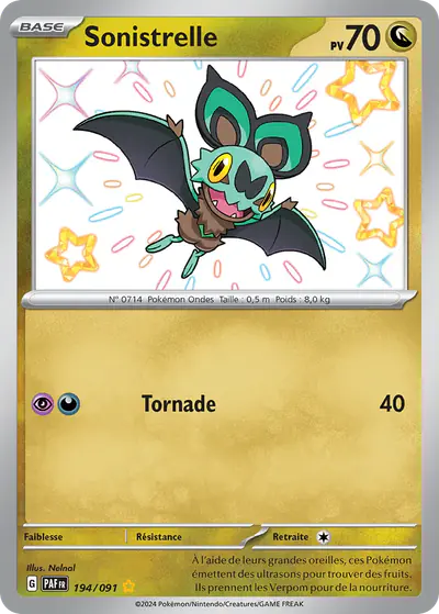 Image de la carte Pokemon Sonistrelle 194/91