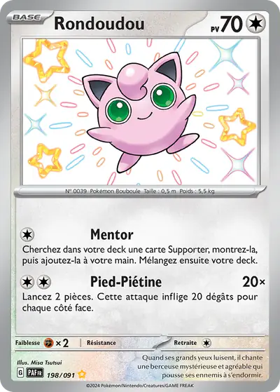 Image de la carte Pokemon Rondoudou 198/91