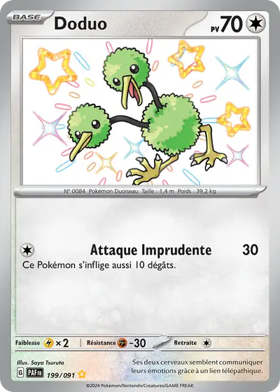 Image de la carte Pokemon Doduo 199/91