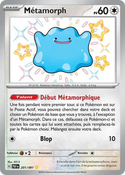 Image de la carte Pokemon Métamorph 201/91