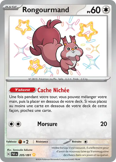 Image de la carte Pokemon Rongourmand 205/91
