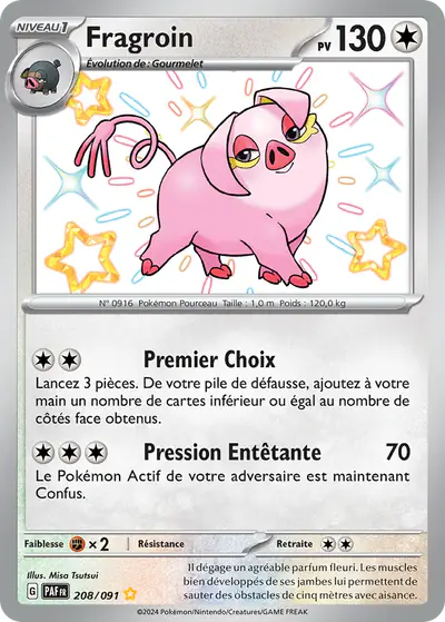 Image de la carte Pokemon Fragroin 208/91