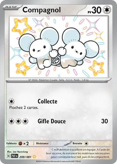 Image de la carte Pokemon Compagnol 209/91