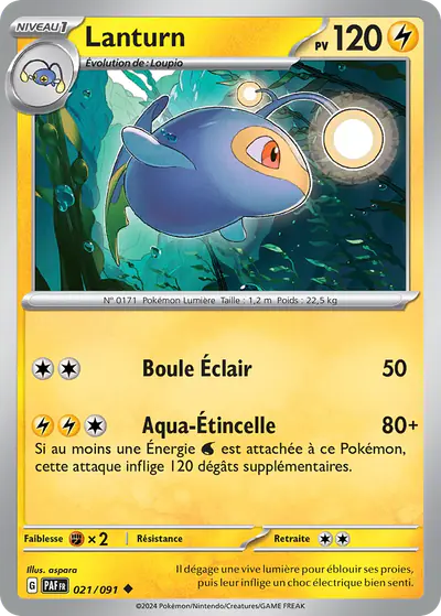 Image de la carte Pokemon Lanturn 021/91
