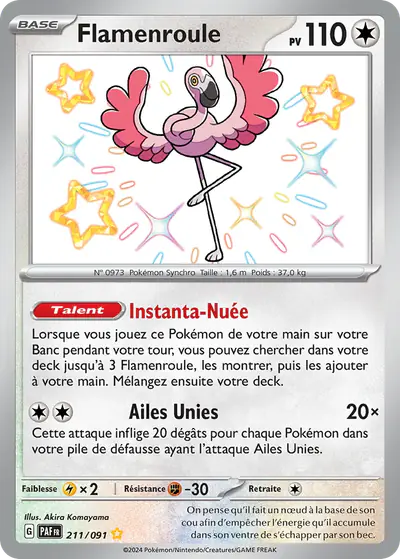 Image de la carte Pokemon Flamenroule 211/91