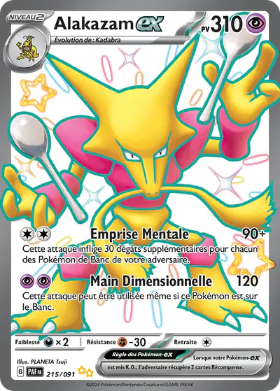 Image de la carte Pokemon Alakazam ex 215/91