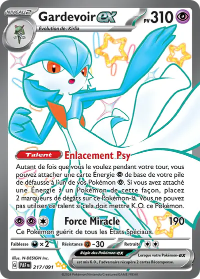 Image de la carte Pokemon Gardevoir ex 217/91