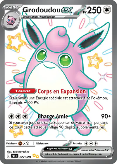 Image de la carte Pokemon Grodoudou ex 222/91