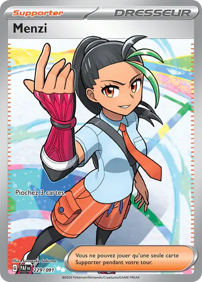 Image de la carte Pokemon Menzi 229/91