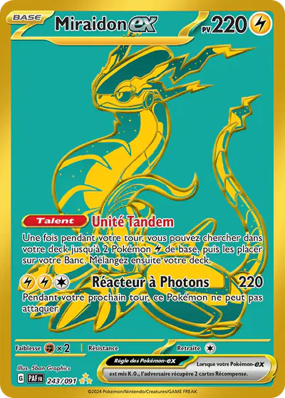 Image de la carte Pokemon Miraidon ex 243/91