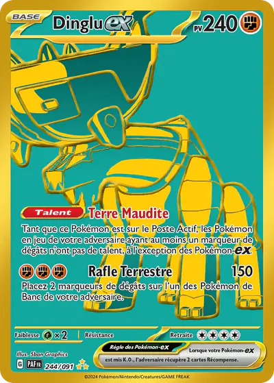 Image de la carte Pokemon Dinglu ex 244/91