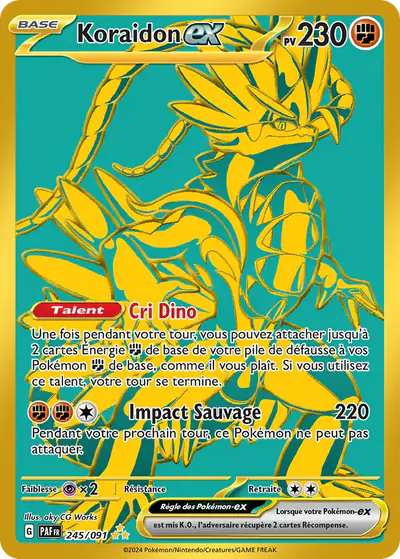 Image de la carte Pokemon Koraidon ex 245/91