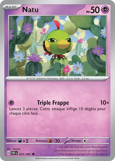 Image de la carte Pokemon Natu 025/91