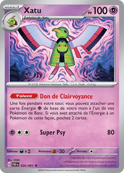 Image de la carte Pokemon Xatu 026/91