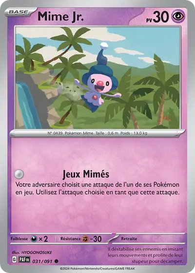 Image de la carte Pokemon Mime Jr. 031/91