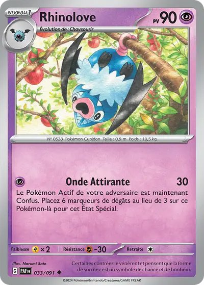 Image de la carte Pokemon Rhinolove 033/91