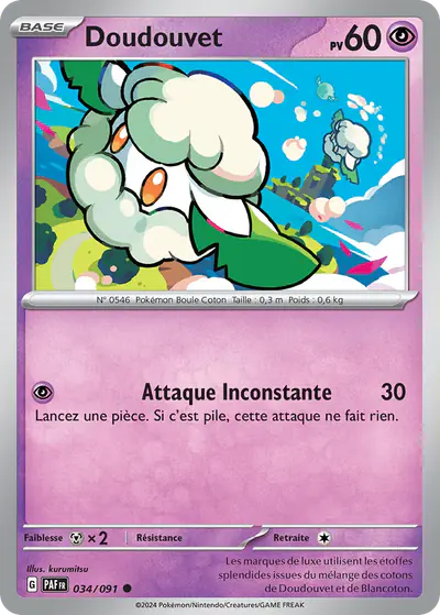 Image de la carte Pokemon Doudouvet 034/91