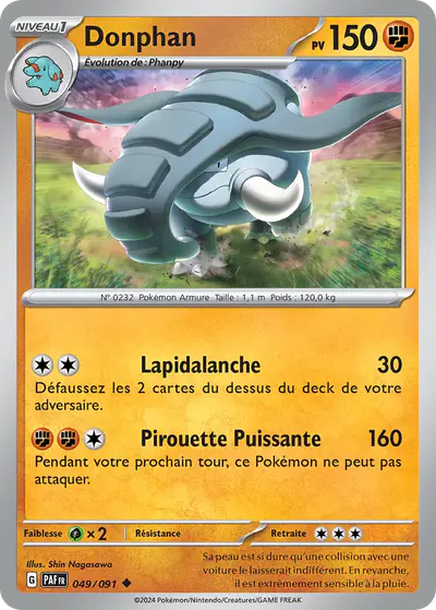 Image de la carte Pokemon Donphan 049/91
