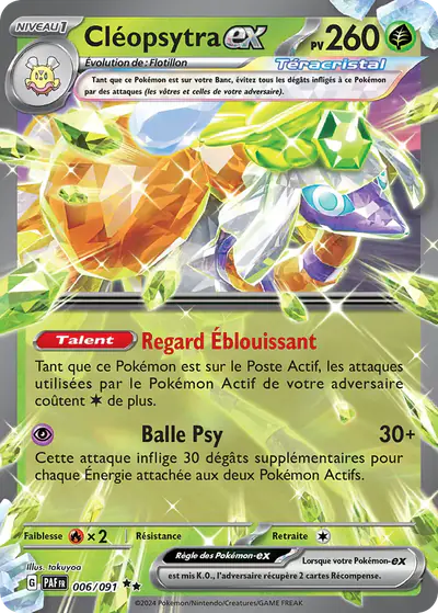 Image de la carte Pokemon Cléopsytra ex 006/91