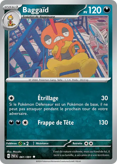 Image de la carte Pokemon Baggaïd 061/91