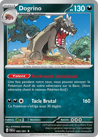 Image de la carte Pokemon Dogrino 063/91