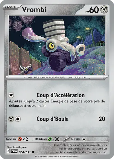 Image de la carte Pokemon Vrombi 064/91