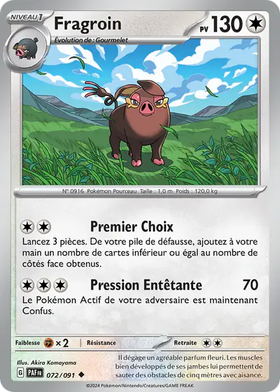 Image de la carte Pokemon Fragroin 072/91