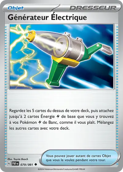 Image de la carte Pokemon Générateur Électrique 079/91