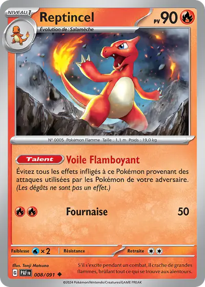 Image de la carte Pokemon Reptincel 008/91