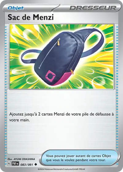 Image de la carte Pokemon Sac de Menzi 083/91