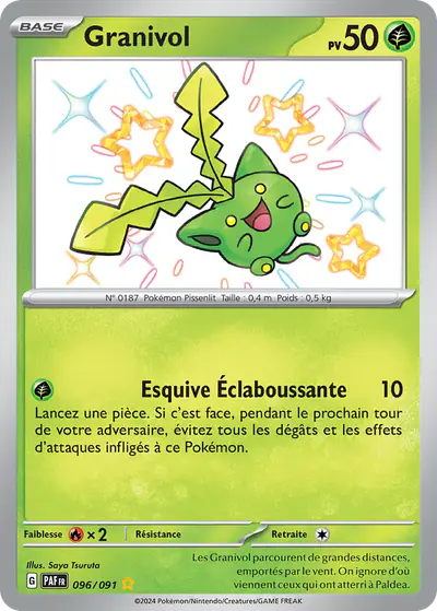 Image de la carte Pokemon Granivol 096/91