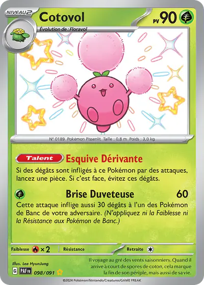 Image de la carte Pokemon Cotovol 098/91