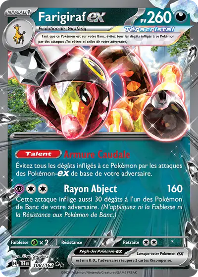 Image de la carte Pokemon Farigiraf ex 108/162