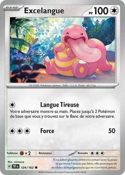 Image de la carte Pokemon Excelangue 124/162