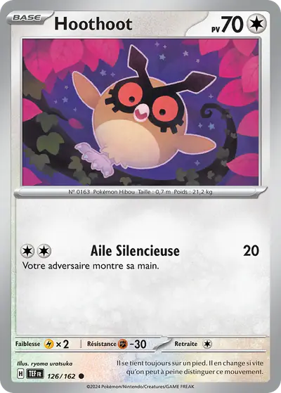 Image de la carte Pokemon Hoothoot 126/162