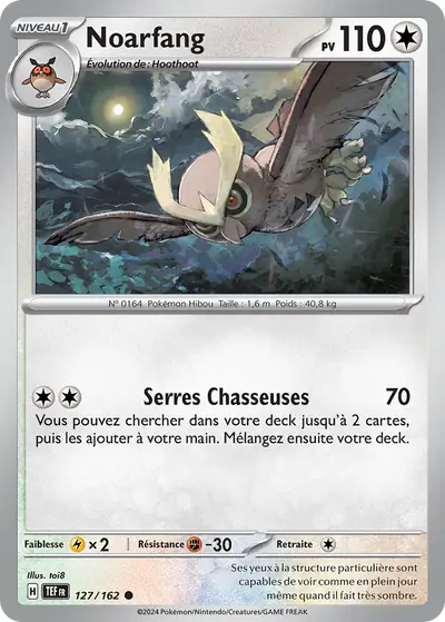 Image de la carte Pokemon Noarfang 127/162