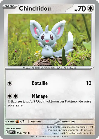 Image de la carte Pokemon Chinchidou 136/162