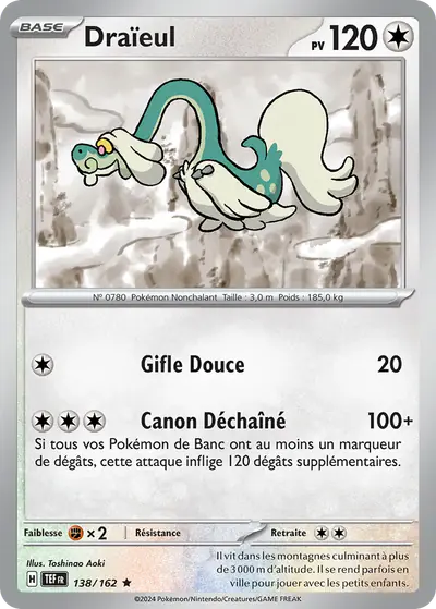 Image de la carte Pokemon Draïeul 138/162