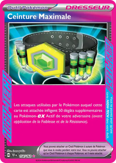 Image de la carte Pokemon Ceinture Maximale 154/162